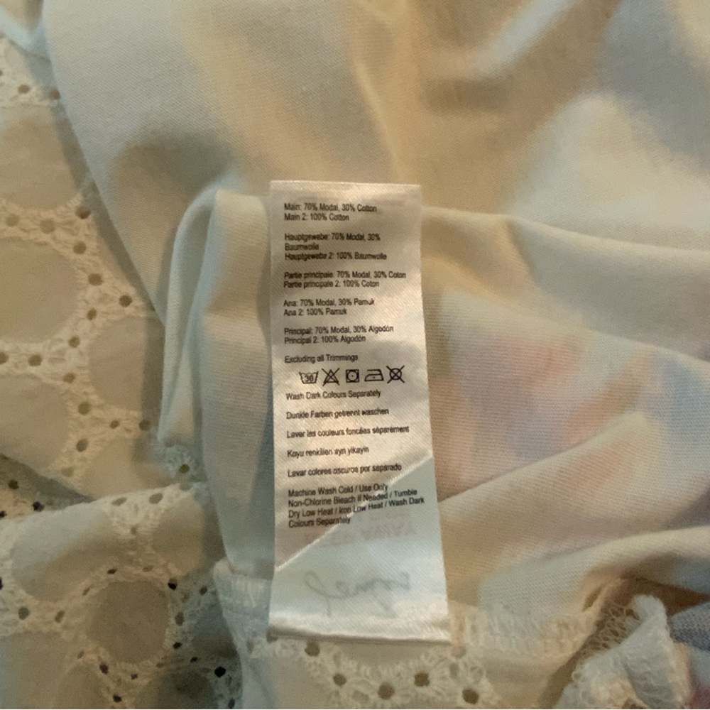 NEW Joules sz 14 floral tee with eyelet - Picture 3 of 7